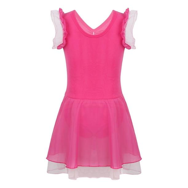 Girls Ballet Dance Leotard Dress Kids Tutu Skirt Gymnastic Skating Sport Costume - Foto 3