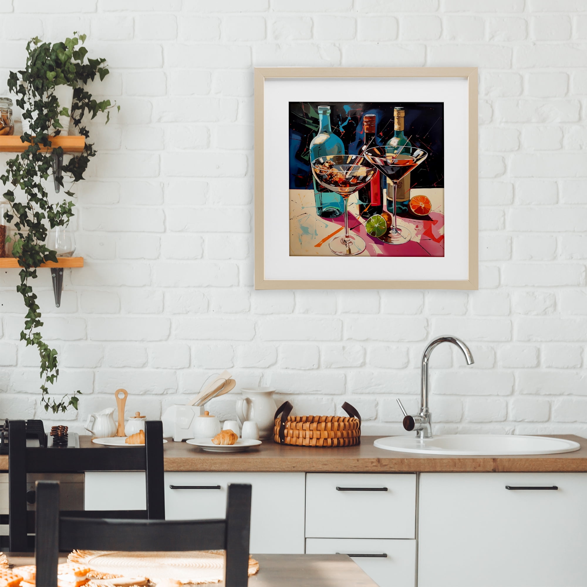Stupell Industries Artsy Cocktails of Every Sip Birch Framed Print Under Glass, design by Lazar Studio