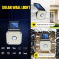 thumbnail image 4 of Lámpara Luz de pared con Sensor de movimiento para exteriores de Ehuebsd inducción alimentada por energía Solar impermeable PIR fácil instalación, 4 of 9