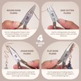 thumbnail image 5 of The Beadsmith Natural Elements Pliers Set - 4-Piece Kit: Chain Nose, Round Nose, Flat Nose, Side Cutter and Canvas Carrying Case – Natural Wooden Handles - Tools for Jewelry Making, 5 of 9