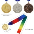 thumbnail image 3 of Toyandona 3Pcs Gold Silver Bronze Medals Alloy Medals Multi Events, 3 of 8