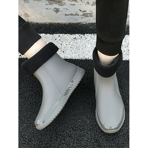 Ankle rain boots for wide feet discount