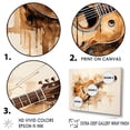 thumbnail image 3 of Designart "Earthy Brown Simplicity Of Guitar II" Music Wall Decor, 3 of 7