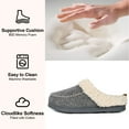 thumbnail image 6 of LongBay Women's Moccasin House Slippers, Wool-Like Memory Foam House Shoes with Plush Fleece Lining, Slip-On Moc Clogs for Indoor Outdoor, 6 of 7