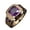 Purple, variant on Opvise Ring Square Shape 4 colors Stainless Steel Business Man Ring for Daily Life