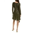thumbnail image 2 of Taylor womens  Sequin Mesh Embellished Mini Dress, 12, Green, 2 of 2