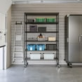 thumbnail image 3 of Seville Classics Solid Steel Wire Shelving Storage Unit Adjustable Shelves Organizer Rack, for Home, Kitchen, Office, Garage, Bedroom, Closet, Graphite, 6-Tier, 48" W x 18" D x 75.5” H, 3 of 8