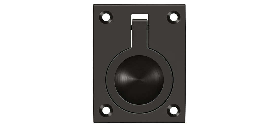 Deltana FRP25U10B Flush Ring Pull; 2-1/2" x 1 7/8"; Oil Rubbed Bronze Finish