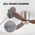 thumbnail image 3 of Ceiling Fan Cleaner Duster, Reusable Microfiber Duster with Extension Pole, 13 to 48 Inch Fan Blade Cleaner, Removable Dusters for Cleaning Walls Bookshelves Door Window Top (Blue), 3 of 14