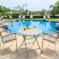 thumbnail image 6 of LINJH 2PCS 32" Folding Table Indoor Outdoor Plastic Height Table for Patio Backyard, 6 of 24