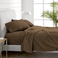 thumbnail image 4 of Bare Home Fleece Super Soft Premium Sheet Set - Extra Plush Pill-Resistant All Season Cozy Breathable Hypoallergenic (Twin XL, Cocoa), 4 of 6