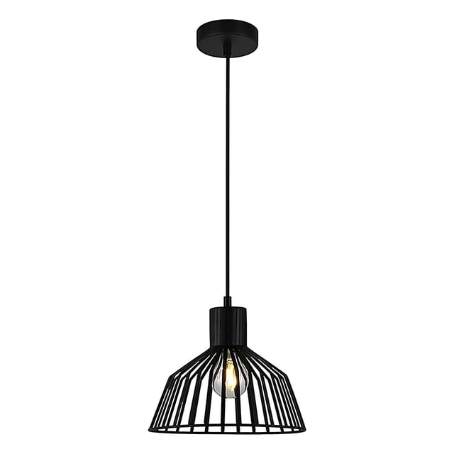 Lámpara Colgante E26/E27 60W Ara Metal Negro 2G ILUMINACIÓN .