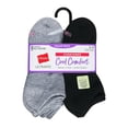 thumbnail image 2 of Hanes Ultimate Women's No Show Socks Pack, Cushioned, 8-Pairs Grey/Black 5-9, 2 of 3