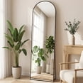 thumbnail image 7 of CONCETTA 56"x15" Arched Full Length Mirror, Full Body Standing Mirror Floor Mirrors, Black, 7 of 7