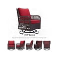 thumbnail image 5 of Eastvita 3 Pieces Rattan Swivel Rocking Chair Outdoor. 360 Degree Swivel Patio Bistro Conversation Furniture Set With Premium Cushions And Armored Glass Top Side Table For Garden. Backyard, 5 of 7