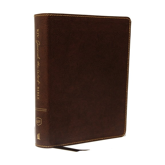 KJV, Journal the Word Bible, Bonded Leather, Brown, Red Letter Edition, Comfort Print: Reflect, Journal, or Create Art N, (Hardcover)