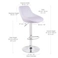 thumbnail image 4 of Bronte Living Leatherette Bar Stool 360 Swivel High Backrest Adjustable Height Base with Hard Floor Protection Plastic - Series Janice - Set of 2, 4 of 9