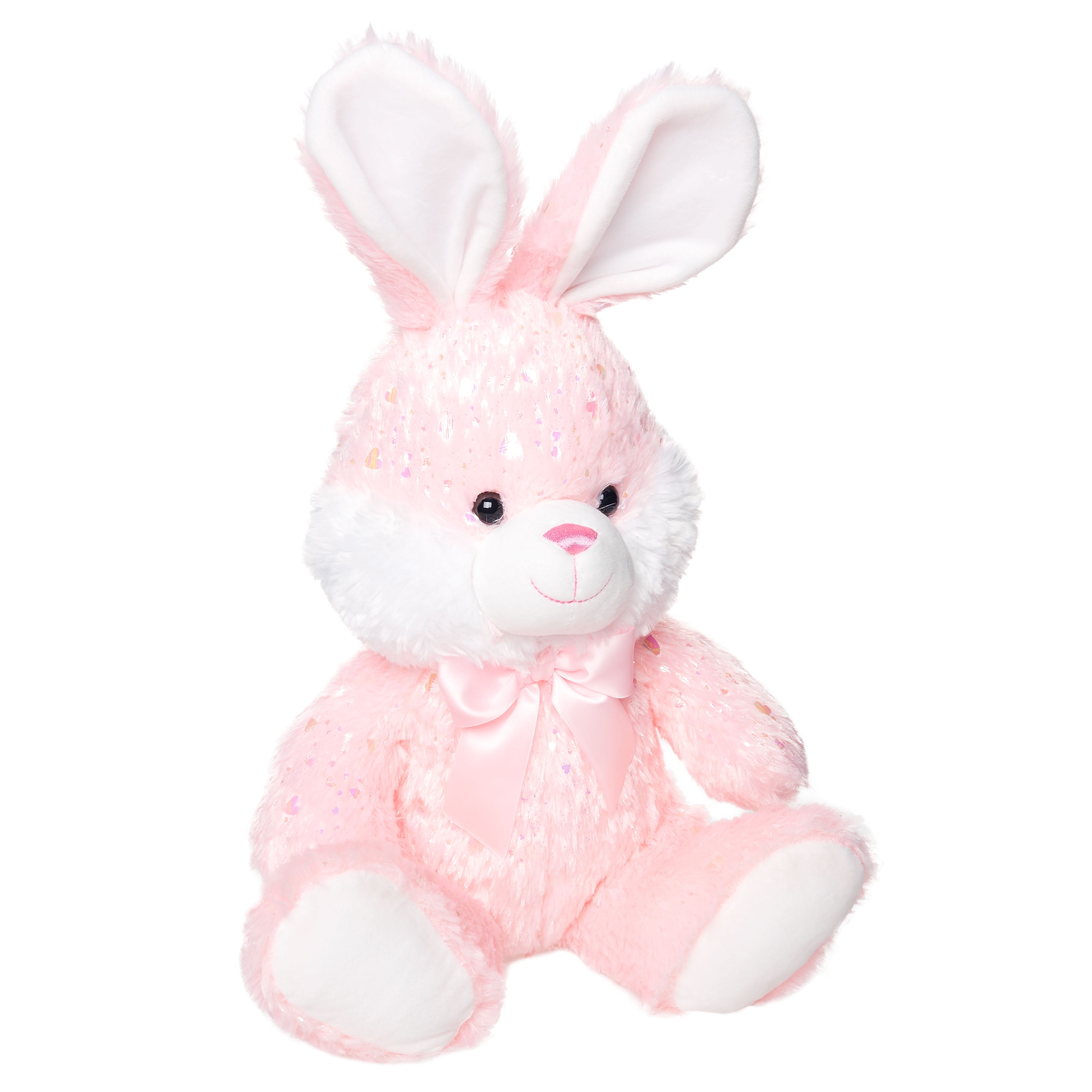 Way To Celebrate Easter Bunny Rabbit 13" Pink Soft Stuffed Plush Animal 