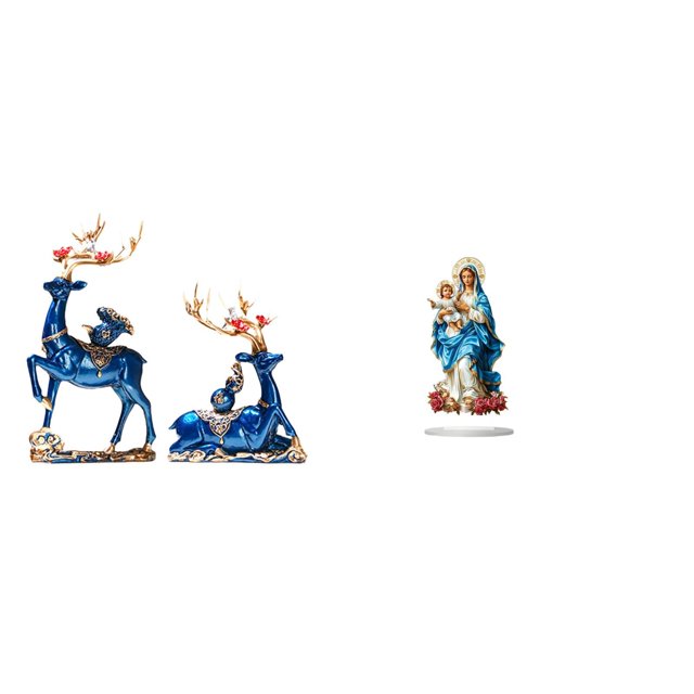 Estatua de ciervo esculpido,Escultura de ciervo de resina para sala de estar,Letrero de mesa,Decoración de escritorio acrílica,rincón navideño,decoración del hogar,Decoración de fiesta