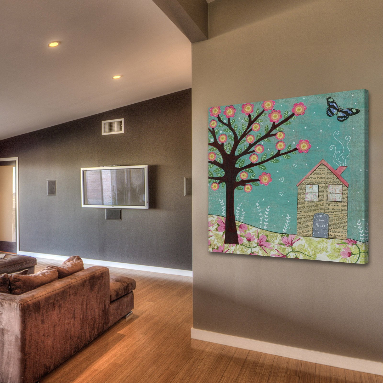 Marmont Hill "Dream House" by Sascalia Painting Print on Wrapped Canvas