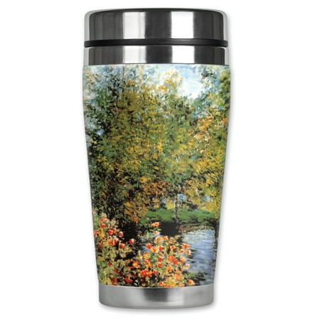 

Mugzie brand 16-Ounce Stainless Steel Travel Mug with Insulated Wetsuit Cover - Monet: Stiller Winkle