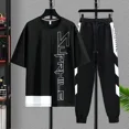 thumbnail image 2 of Ropa para hombre Conjuntos de pantalones con alfabeto Conjunto de chándal para correr 5xl Top de gimnasio Trajes deportivos blancos Camiseta elegante para hombre Marcas originales con estilo Genial, 2 of 5