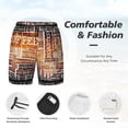 thumbnail image 5 of Balery Hand Drawn Vintage Coffee Mens Swim Trunks Swim Shorts for Men Quick Dry Inseam Beach Shorts with Compression Liner Pocket-X-Large, 5 of 9