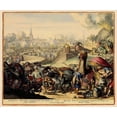 thumbnail image 2 of De Hooghe 17x15 Black Ornate Wood Framed with Double Matting Museum Art Print Titled - Vienna Austria Siege 4 - DeHooghe 1683, 2 of 4