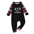 thumbnail image 2 of Odeerbi Christmas Pajamas for Family Plaid Holiday Long Sleeve Family Christmas Pajamas Matching Sets Infant Fashion Print Sleepwear Xmas Family Matching PJs Set Black, 2 of 5