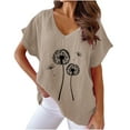 thumbnail image 2 of Womens Shirts Short Sleeve Work Plus Size Cotton T Shirts Printed T Shirts Oversized Tops, 2 of 4