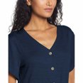 thumbnail image 5 of Weatherproof Vintage Ladies' Tie Front Top (Navy, X-Large), 5 of 5