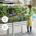 thumbnail image 6 of KING BIRD Raised Garden Bed with Legs Galvanized Large Elevated Planter Box for Backyard, Patio, Balcony, 600lb Capacity, Silver 70.9x22.8x31.5 in, 6 of 8