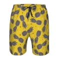 thumbnail image 3 of Logiee Summer Pineapple Print Mens Swim Trunks Quick Dry Board Shorts,Breathable Hawaii Beach Shorts Swimwear Bathing Suits-3X-Large, 3 of 6