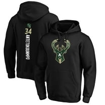 Men's Giannis Antetokounmpo Black Milwaukee Bucks Playmaker Name & Number Pullover Hoodie