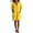 Yellow, variant on Women's Summer Cotton Linen Dress with Pockets, Casual V Neck Batwing Sleeve Mini Dress, Loose Fit Breathable Tunic Sundress