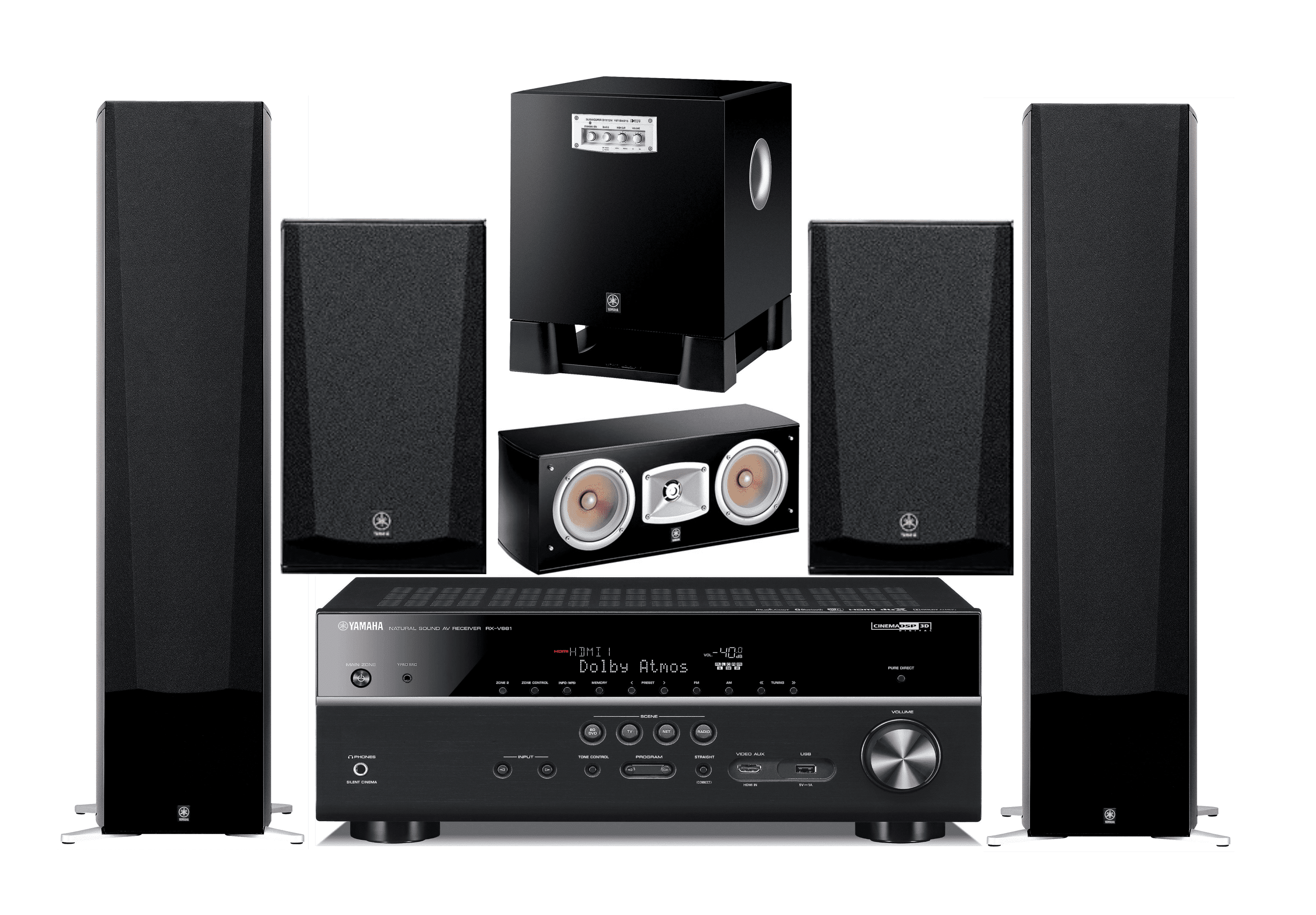 お値引き歓迎！【美品】YAMAHA＋ONKYO ホームシアターシステム7.1ch お値引き歓迎！【美品】YAMAHA＋ONKYO ホームシアターシステム