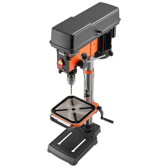 KFFKFF 12-Inch Benchtop Drill Press, 6.2 Amp Motor, 1 HP Power, Variable Speed Range 530-3140 RPM, 0-45° Adjustable Worktable, Equipped with Laser Guide and LED Light, Tabletop Drilling Tool for Wood