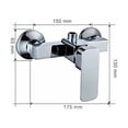 thumbnail image 5 of Highly Reflective Mirror Finish Shower Faucet, Ergonomic Widened Handle Comfortable Grip For Wall Mounted Installation, 5 of 5