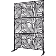 thumbnail image 5 of Tcbosik Metal Outdoor Privacy Screen, Freestanding Divider Decorative Privacy Fence for Balcony, Patio, Backyard, Poolside, 76"H x 48"W, Easy Assembly, Black, 5 of 8
