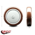 thumbnail image 2 of SCC - 5" Maroon Poly on Polyolefin Wheel Only - 3/8" Bore - 350 lbs Capacity, 2 of 2