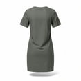 thumbnail image 6 of Hurxie Swimsuit Cover Ups for Women Short Sleeve Bathing Suit Coverup Casual Bikini Swimwear Beach Cover Up Dress Gray,2XL, 6 of 7