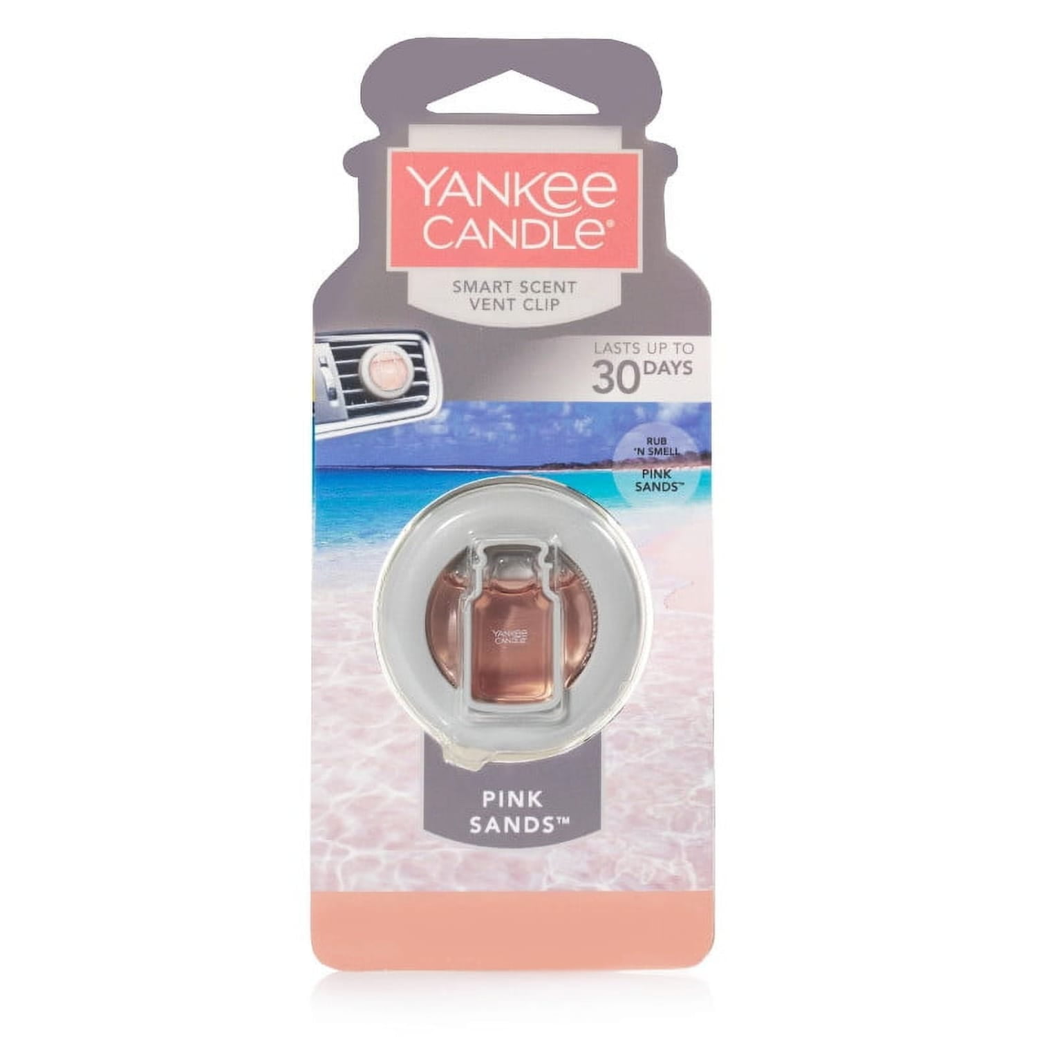 (2 pack) Yankee Candle Smart Scent Pink Sands Vent Clip Air Freshener
