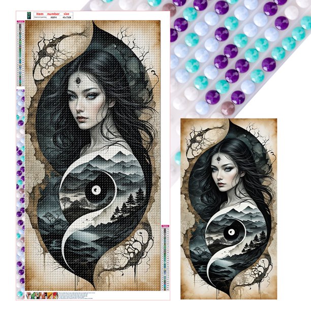 Cuadro de Diamantes Wdftyju Serie Personajes Montaña 40*75cm