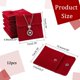 thumbnail image 4 of 12 bolsas de terciopelo para joyería con cierre a presión, 2,75 x 2,75 cm, con fecha, de terciopelo rojo, para guardar joyas, bolsa de regalo de lujo., 4 of 9