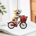 thumbnail image 6 of SHENGXINY Valentine's Day Roses Puppy Biking Key Chain,Acrylic Flower Basket Pendant,Wedding Home Decorations Multicolor 3x3.14in, 6 of 6