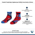 thumbnail image 4 of Textiel Trade Boy's Spiderman Fluffy Crew Socks (2 Pairs), 4 of 4