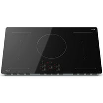 Tecasa 36 Inch 5 Burners Induction Cooktop in Black, Built in Stove Top with Bridge Element, Flex Zone, and Boost Function