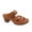Brown, variant on Women's Sandals Ankle Strap Open Toe Chunky Block Heeled Sandals Black 5.5