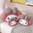 thumbnail image 2 of New My Melody-cojín para la espalda, reposacabezas, funda de cinturón de seguridad, Material de pana, suave, abrazo, juguete de felpa, decoración de coche para chicas, regalos de navidad, 2 of 5