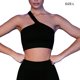 thumbnail image 4 of Sonducket 2 piezas trajes de ejercicio sujetadores acanalados cintura alta sin costuras pantalones cortos a prueba de golpes con un hombro Type2 NO2, 4 of 6